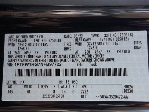 Used 2022 Ford F150 Raptor w/ Raptor 37 Performance Package image 77