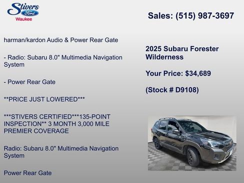 Used 2025 Subaru Forester Wilderness AWD/4WD image 11