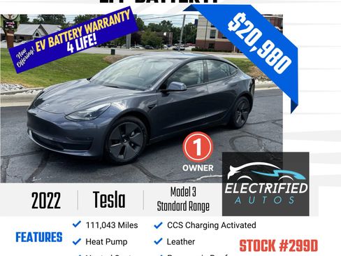 Used 2022 Tesla Model 3 Standard Range RWD image 1