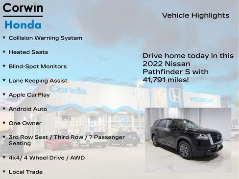 Used 2022 Nissan Pathfinder S AWD/4WD image 6