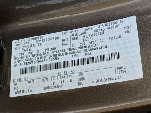 Used 2018 Ford F150 Lariat w/ Equipment Group 502A Luxury image 38