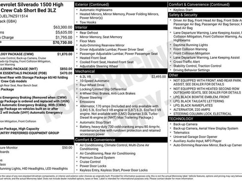 Used 2022 Chevrolet Silverado 1500 High Country w/ Technology Package image 3