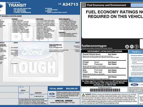 Used 2020 Ford Transit 250 w/ Interior Upgrade Package image 4