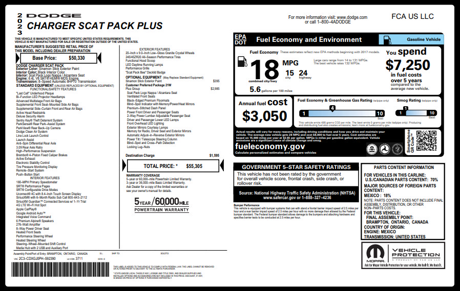 Used 2023 Dodge Charger Scat Pack w/ Plus Group RWD image 3