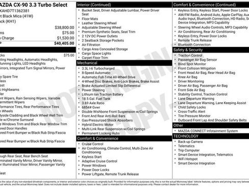 New 2026 MAZDA CX-90 3.3 Turbo w/ Select Package image 9