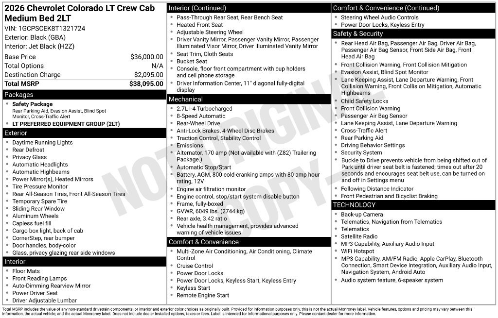 New 2026 Chevrolet Colorado LT RWD image 32
