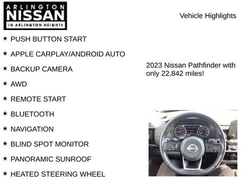 Used 2023 Nissan Pathfinder SL w/ SL Premium Package AWD/4WD image 8