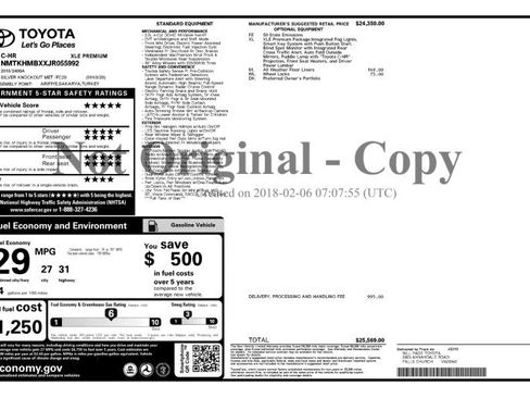 Used 2018 Toyota C-HR XLE image 2