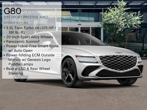 New 2026 Genesis G80 3.5T Sport Prestige image 3