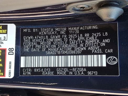 Used 2021 Lexus ES 350 w/ Premium Package FWD image 29