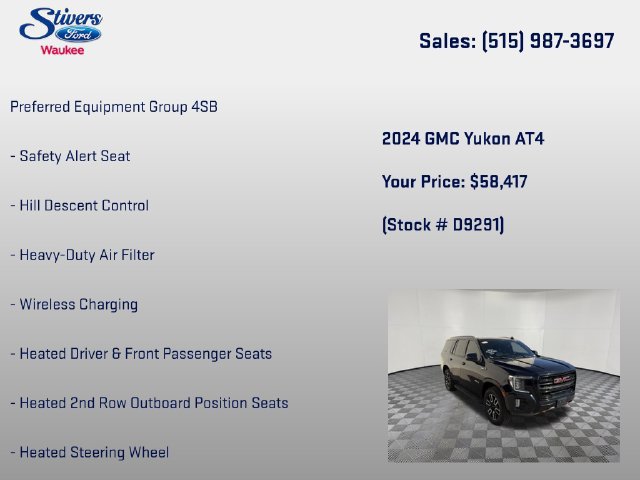 Used 2024 GMC Yukon AT4 w/ Technology Package AWD/4WD image 16