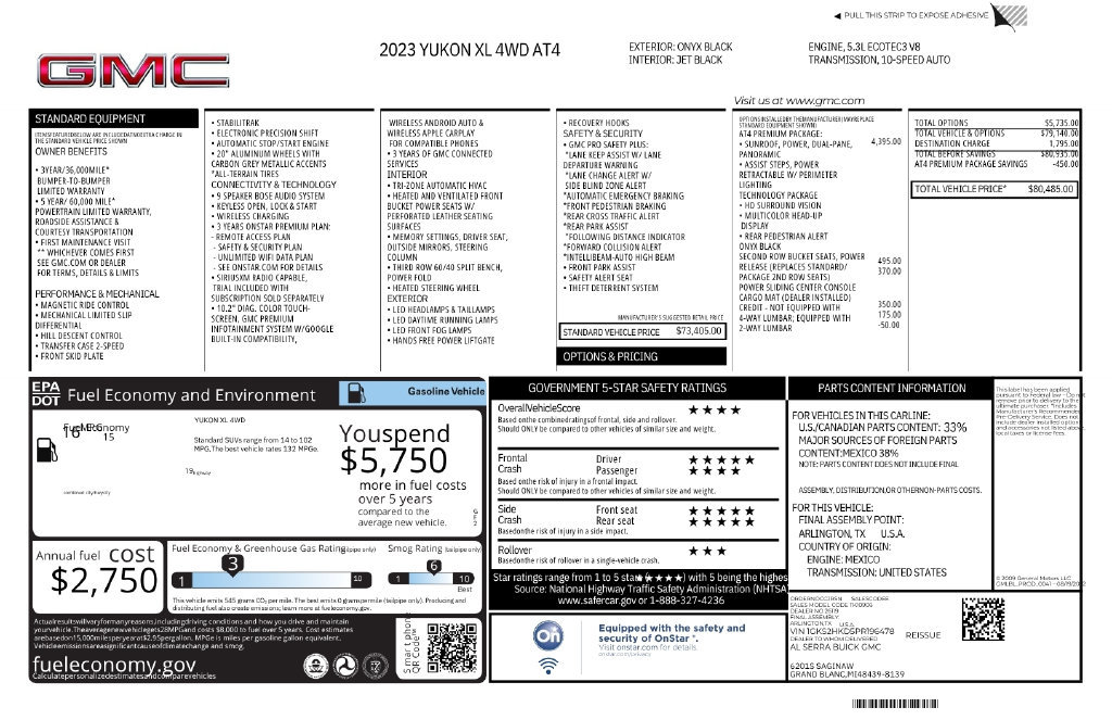 Certified 2023 GMC Yukon XL AT4 w/ AT4 Premium Package AWD/4WD image 12