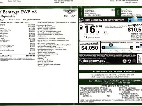 Certified 2024 Bentley Bentayga Extended Wheelbase AWD/4WD image 32