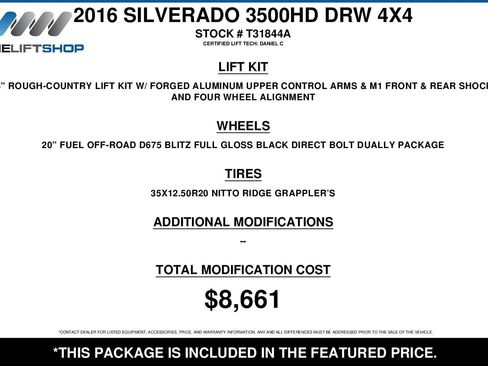 Used 2016 Chevrolet Silverado 3500 LTZ w/ Duramax Plus Package AWD/4WD image 2