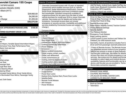 Used 2023 Chevrolet Camaro SS RWD image 44