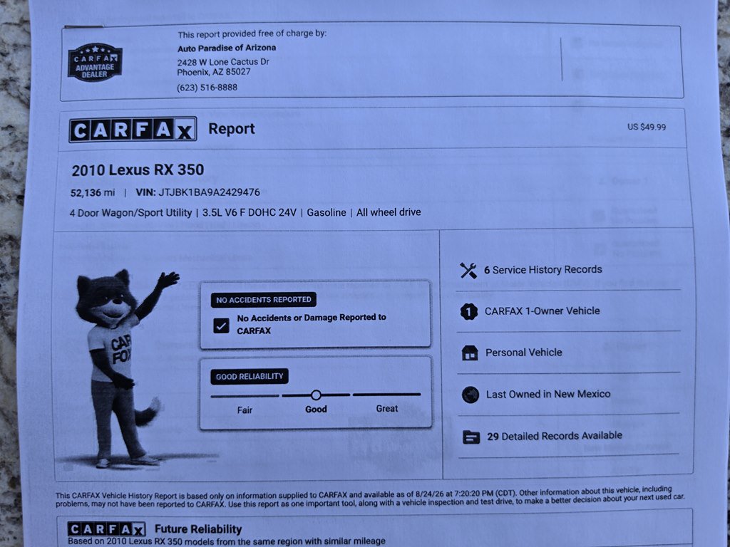 Used 2010 Lexus RX 350 AWD image 10