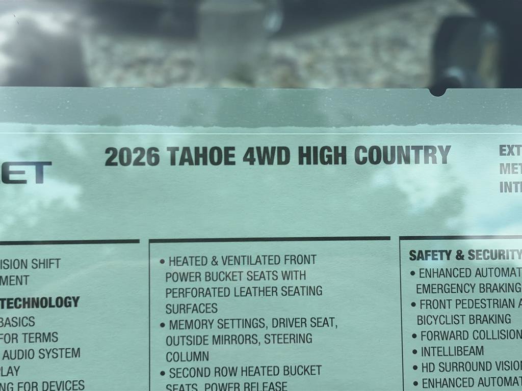 New 2026 Chevrolet Tahoe High Country AWD/4WD image 35