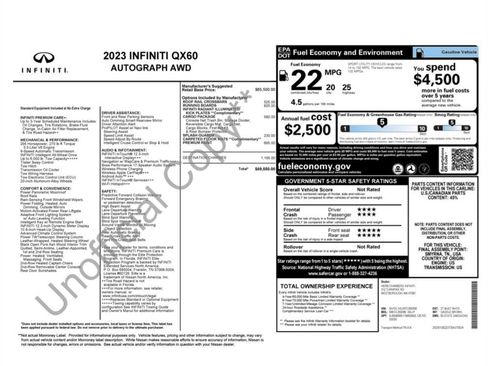 Used 2023 INFINITI QX60 Autograph w/ Cargo Package image 22