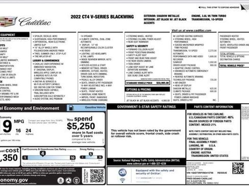 Used 2022 Cadillac CT4 V Blackwing w/ Driver Assist Package RWD image 23
