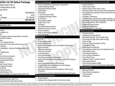 Used 2020 MAZDA CX-30 FWD w/ Select Package image 28
