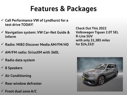 Used 2022 Volkswagen Tiguan SEL R-Line AWD/4WD image 4