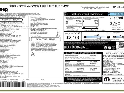 Used 2024 Jeep Wrangler High Altitude AWD/4WD image 2