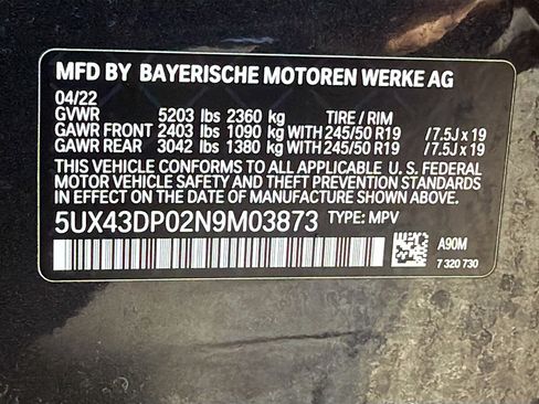 Used 2022 BMW X3 sDrive30i w/ Premium Package 2 image 44