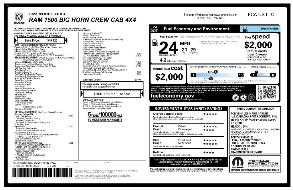Used 2023 RAM 1500 Big Horn AWD/4WD image 4
