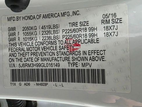 Used 2016 Honda CR-V Touring image 43