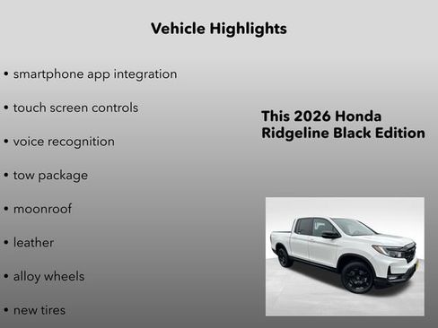 New 2026 Honda Ridgeline Black Edition image 15