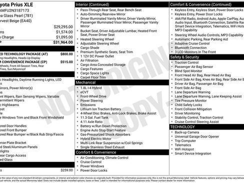 Used 2022 Toyota Prius XLE w/ Advanced Technology Package FWD image 5