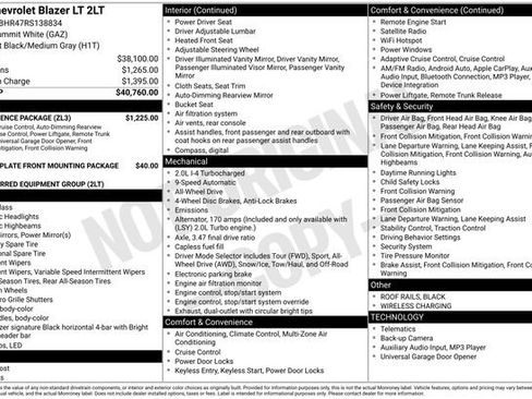 Certified 2024 Chevrolet Blazer LT w/ Convenience Package AWD/4WD image 34