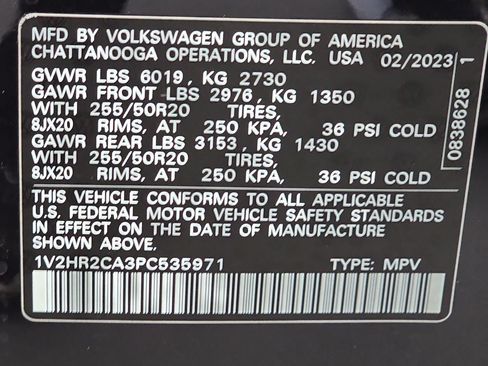 Certified 2023 Volkswagen Atlas SE w/ Black Wheel Package AWD/4WD image 35