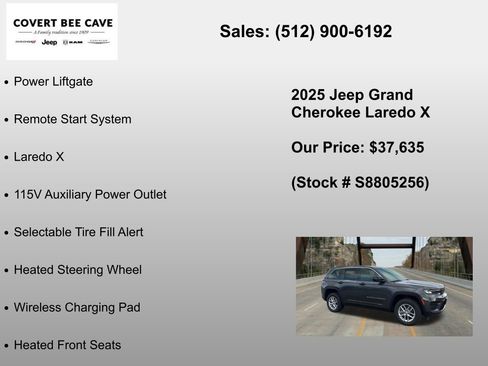 New 2025 Jeep Grand Cherokee Laredo X w/ Luxury Tech Group I RWD image 18