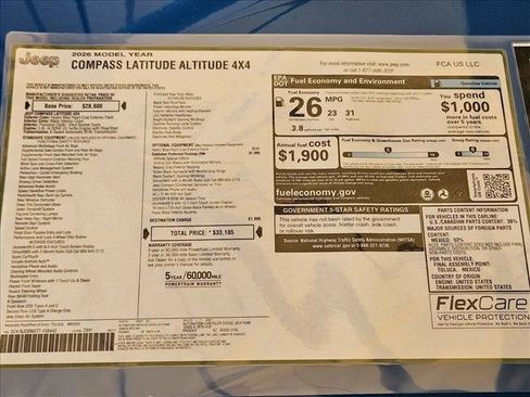 New 2026 Jeep Compass Latitude image 16