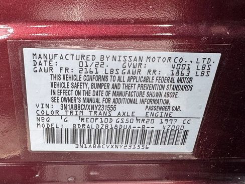 Used 2022 Nissan Sentra SV w/ All-Weather Package FWD image 32