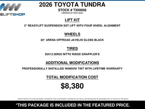 Used 2026 Toyota Tundra SR5 AWD/4WD image 2