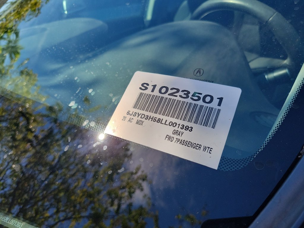 Certified 2020 Acura MDX w/ Technology Package FWD image 4