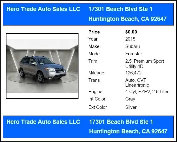 Used 2015 Subaru Forester 2.5i Premium w/ All-Weather Package AWD/4WD image 43