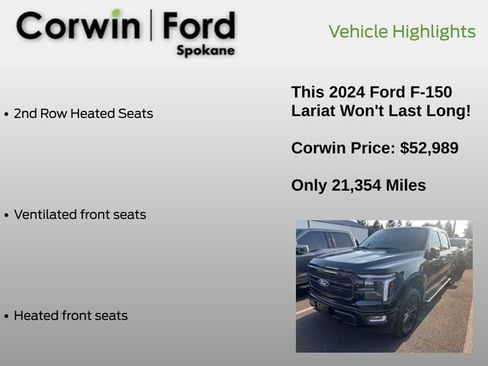 Used 2024 Ford F150 Lariat w/ Equipment Group 502A High AWD/4WD image 16