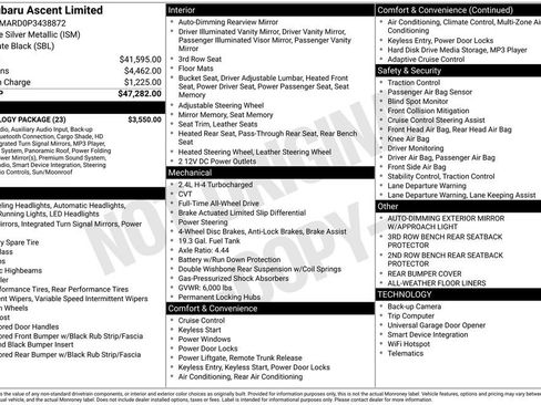 Used 2023 Subaru Ascent Limited w/ Technology Package image 2