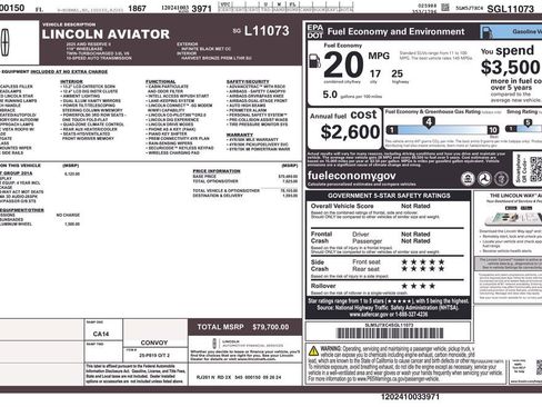 New 2025 Lincoln Aviator Reserve w/ Equipment Group 201A image 36