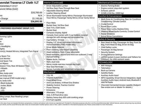 Used 2021 Chevrolet Traverse LT FWD image 6