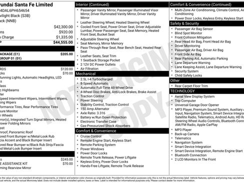 Certified 2023 Hyundai Santa Fe Limited w/ Cargo Package AWD/4WD image 2