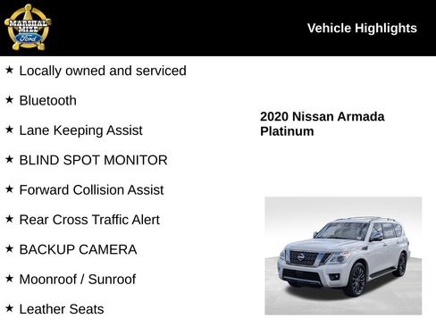 Used 2020 Nissan Armada Platinum w/ Platinum Reserve Package image 2