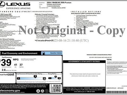 Used 2024 Lexus NX 350h AWD image 2