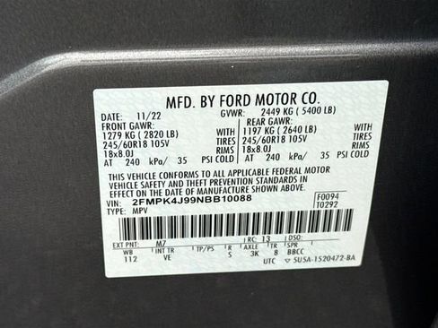 Certified 2022 Ford Edge SEL w/ Convenience Package AWD/4WD image 34