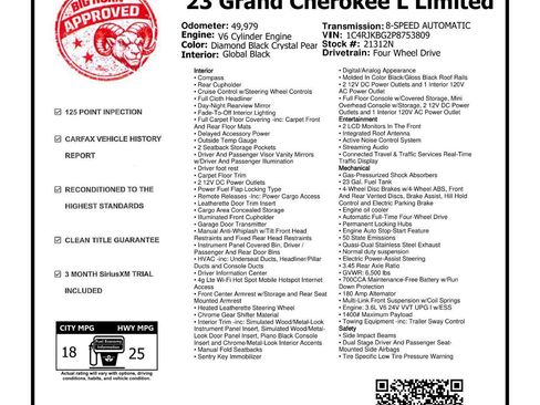 Used 2023 Jeep Grand Cherokee L Limited w/ Black Appearance Package AWD/4WD image 2