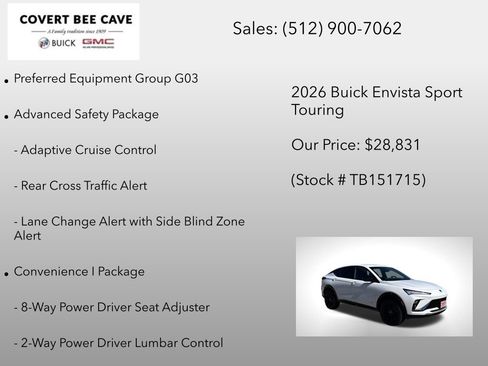 New 2026 Buick Envista Sport Touring w/ Convenience I Package image 6