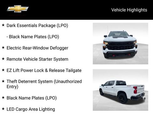 Certified 2024 Chevrolet Silverado 1500 Custom Trail Boss w/ LPO, Dark Essentials Package image 20